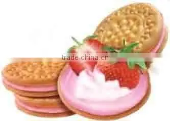 Factory price single-row double-color cream/jam biscuit sandwiching machine