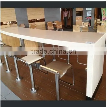 New design long bar table in solid surface bar table for sale