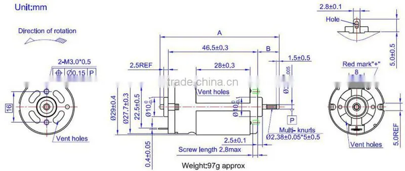 Power Tool motors RS-395PAV, brush dc motor drive ,small electric motors