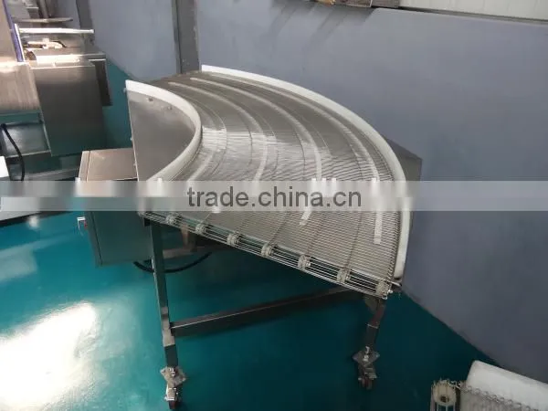 90 degree bent mesh belt conveyor