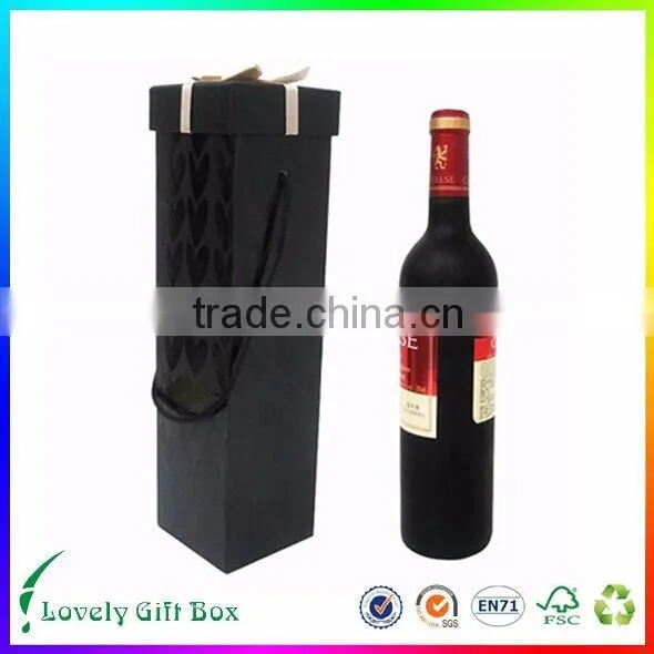 design cheap custom printed cardboard black box wine coupon