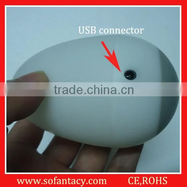 led egg shape mood light with 8 light models
