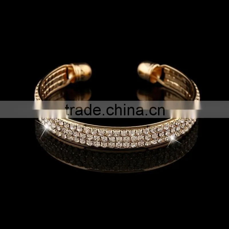 2016 New Gold Silver Triangle Alloy Wide Open Cuff Bangle Bracelet For Women Fashion Jewelry