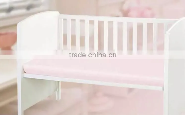 Customized size plain color baby crib fitted sheet