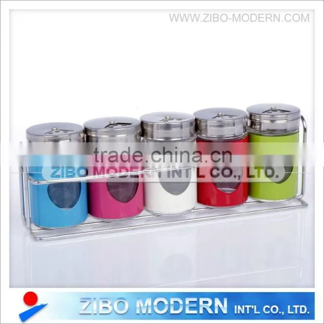 glass storage spice jar