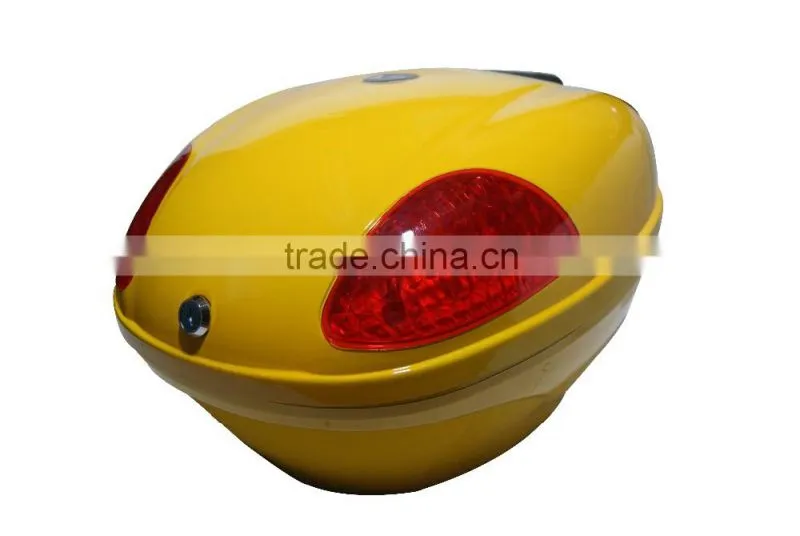 Good Material Yellow Motorcycle Rear Box Top Box Motorcycle Tail Box