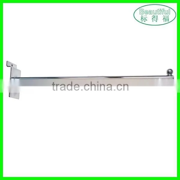 Slatwall clothes hanging bar for supermarket