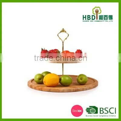 bamboo bilayer lazy susan