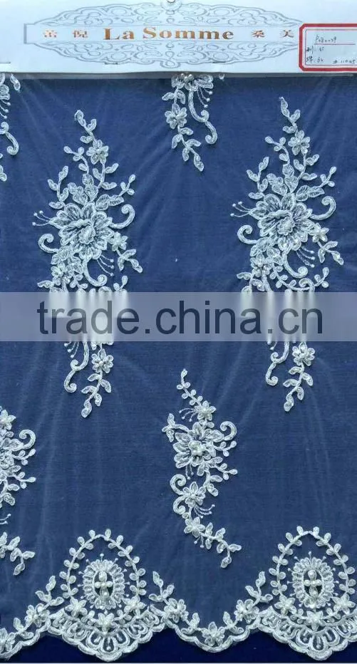 2016 soft chemical cord laces high quality bridal guipure lace fabric for wedding dress