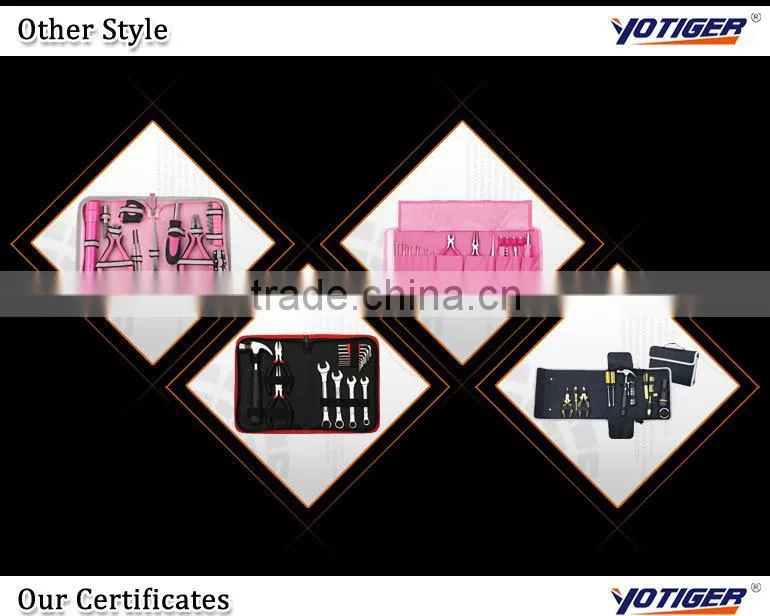 26pcs Promotional Girl's Mini Hand Tool Kit Set in Pink Bag