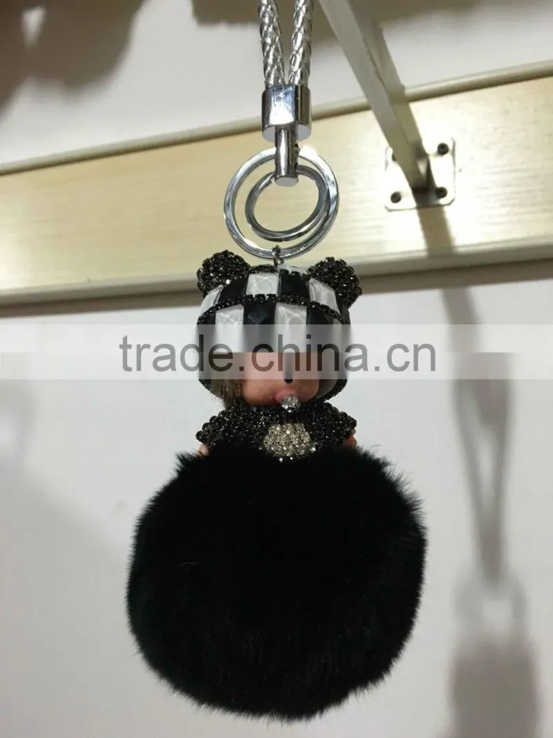 2015 fashion fox fur chain dyed color chain