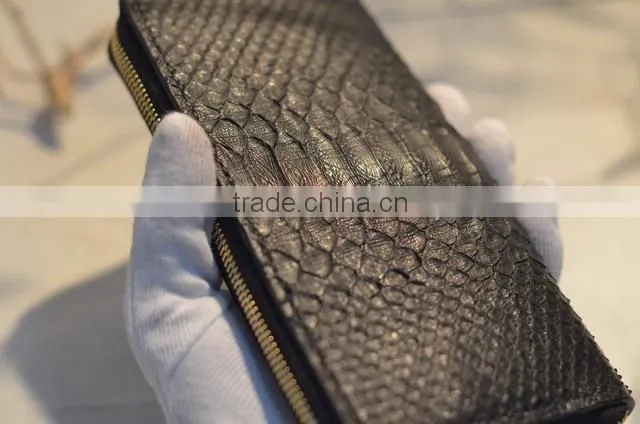 Custom Money Wallet, China Sopplier 100% Real Python Genuine Leather Wallet