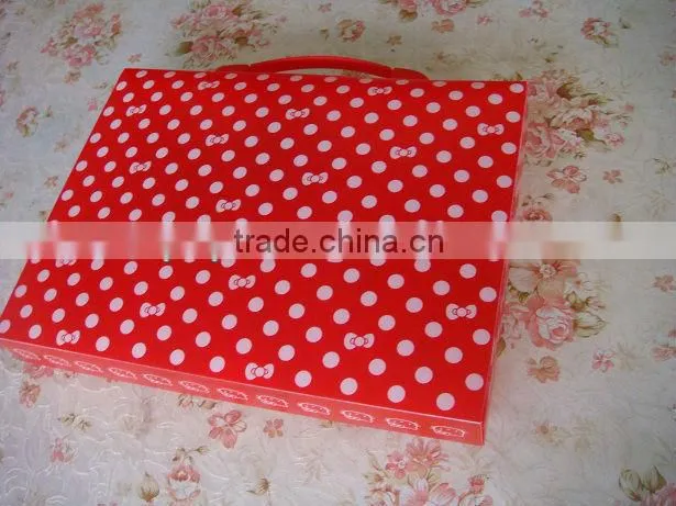 Beautiful cute document file bag folders with button