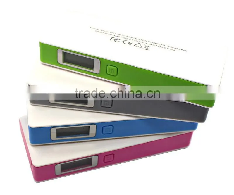 Shenzhen wholesale 18650 battery mobile phone charger portable charger 15000mah power bank
