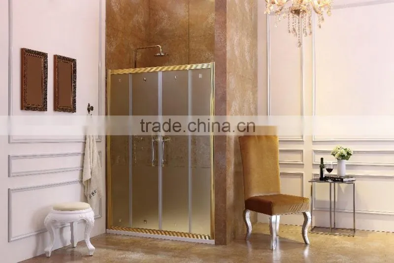 CRW FS1702 Glass Partition for Bathroom Sliding Frosted Bath Door