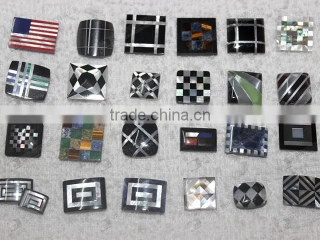 Hot sale!Checkerboard mosaics cabochons for cufflinks,buttons