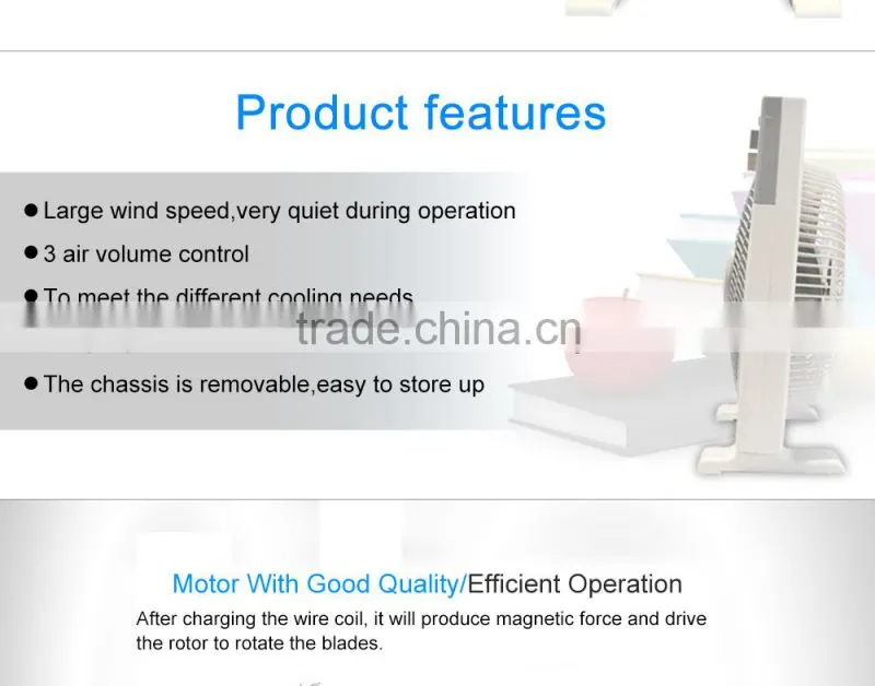 china supplier 12" wholesale plastic electric box fan