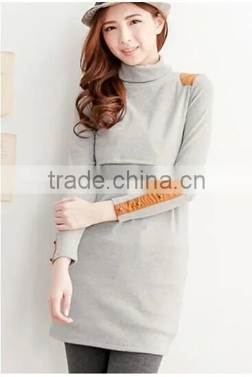 Autumn& winter Breastfeeding clothes Turtleneck long sleeves