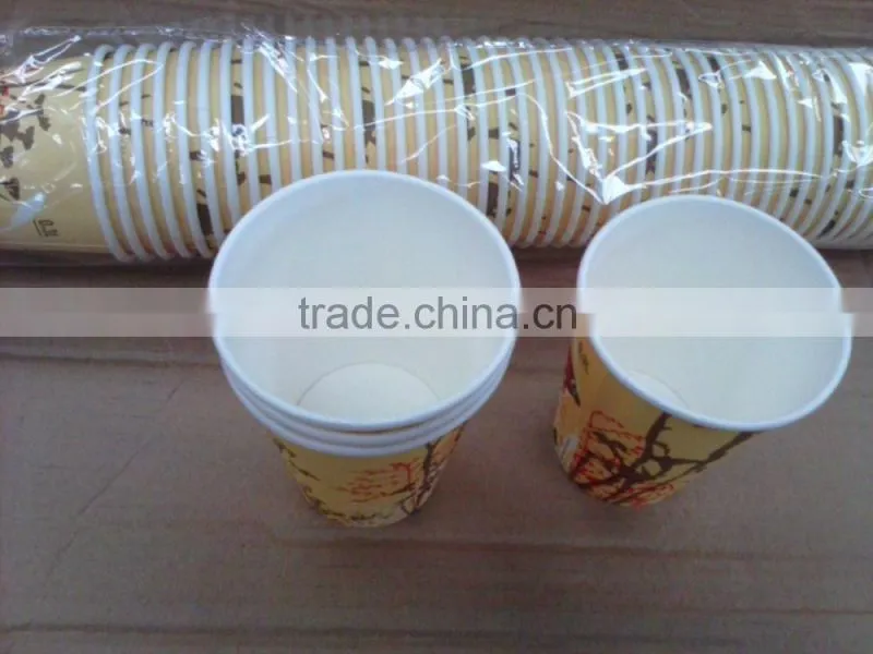 wholesale logo print single wall PE coated paper coffee cups