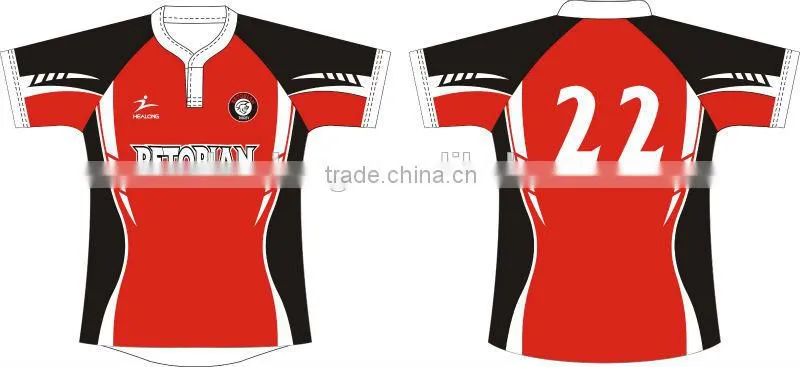 Sublimated Mens Sportswear Rugby Shirt Top Uniform Jerseys Wear Clothing