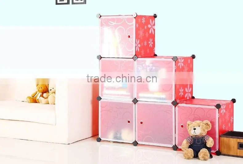 6 cubes PVC plastic green color 4mm thickness wire Bookcase(FH-AL0024-6)