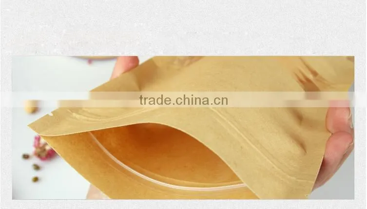 Chinese homemade paper bag with logo print kraft grocery paper bag for food