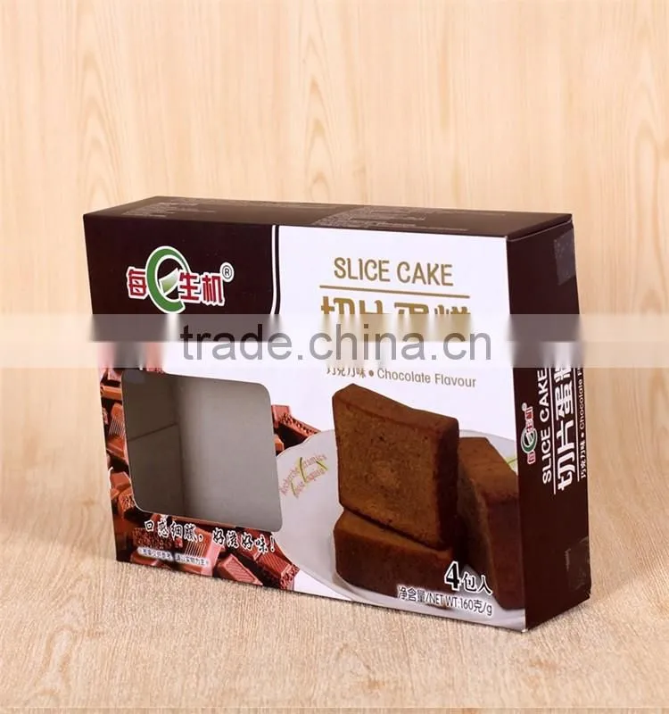 Paper packaging storage food box with plastic