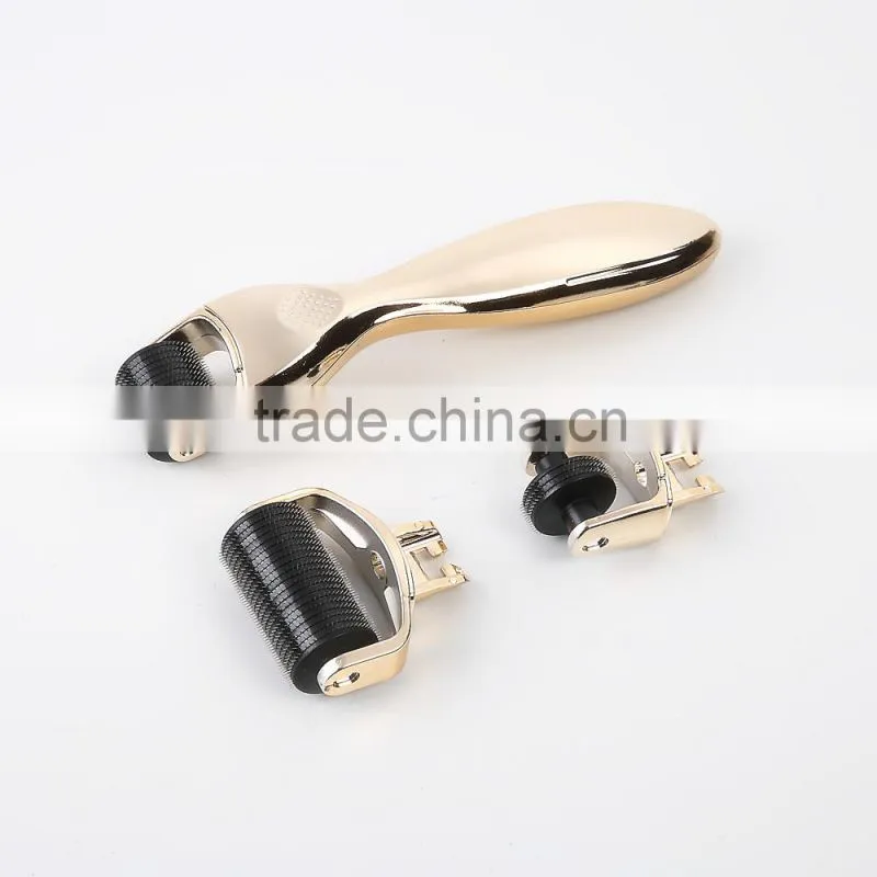 3 in1 Roller Set 0.5mm, 1.5mm, 2.0mm Titanium Micro Needles w/Travel Cas