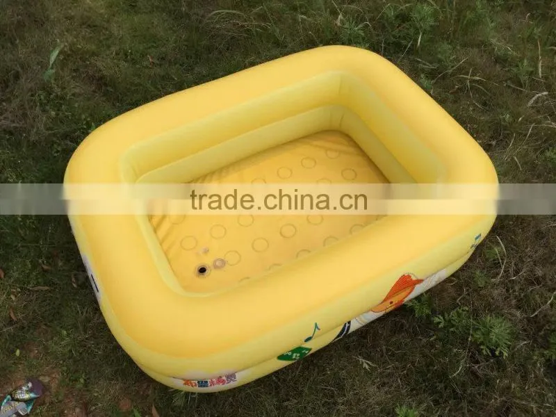 Yiwu price yellow child size New design inflatable phthlate free pvc swimming pool with custom logo printed for promotion