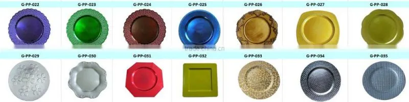 GRS Wholesale Plastic Charger Plates