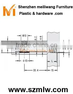 Zinc plated steel 3 in 1 furniture connector