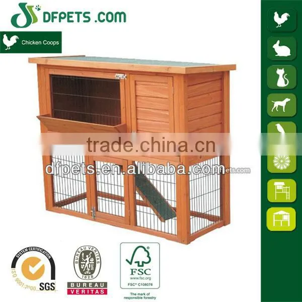 Industrial Flat Pack Rabbit Hutch In White and Black Color