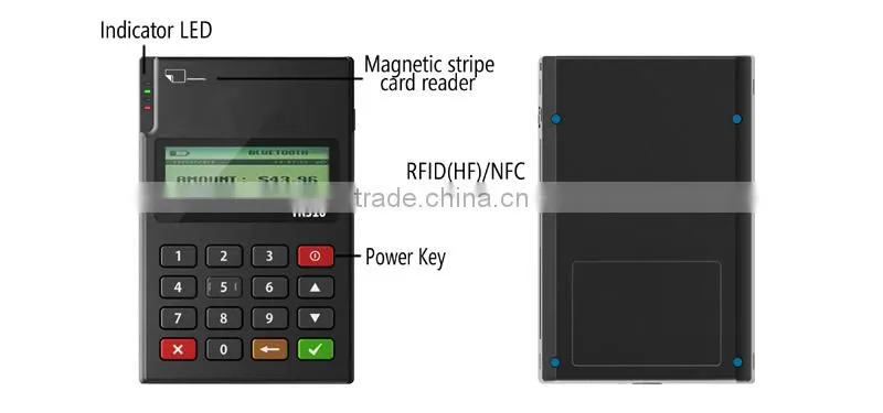 EMV PCI bluetooth mpos with pinpad