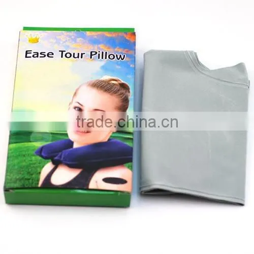 Inflatable Soft Car Head Neck Rest Compact Air Cushion Pillow For Travel Flight