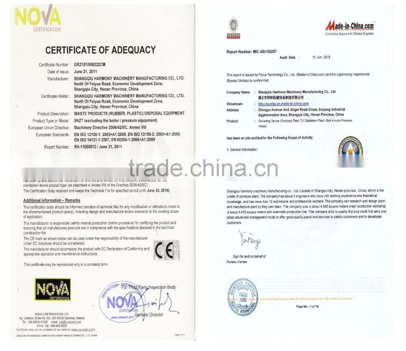 2014 design tire oil refining purification machine remove bad smell