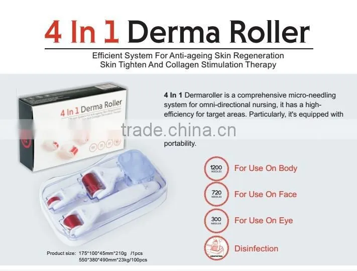 Hot sale 4 in 1 Derma Micro Needle Skin Rejuvenation Microneedle Derma Meso Roller