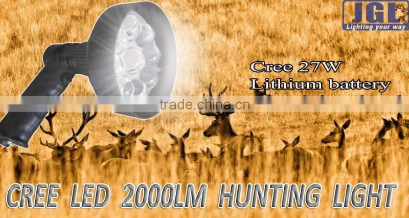 led coon hunting li JGL high power 27W NFC120LI-27W/NFC120-27W CREE LED 45W portable rechargeable led handheld hunting spotlight
