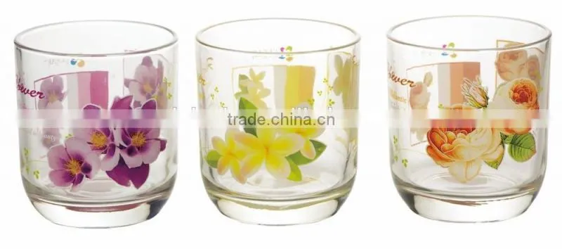 New arrival heat transfer printed glass water cup Wholesale popular printed glass cup