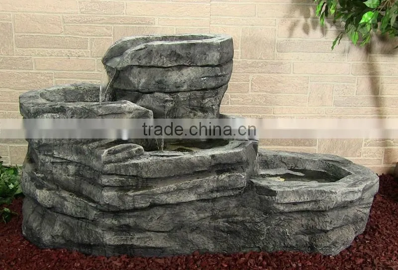 Popular Imitation Stone Garden Resin Outdoor Water Fountain