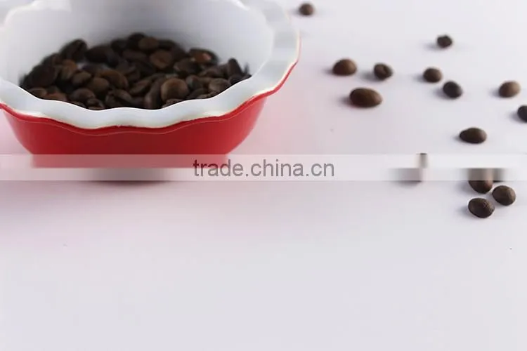 China suppliers kitchen cookware ceramic baking pans with red handle