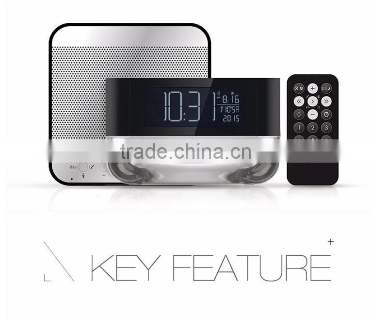 2016 New Arrival Crystal Wireless Multifuction Remote Control Bluetooth Speaker With FM Radio/Night Light/TF Card Supported