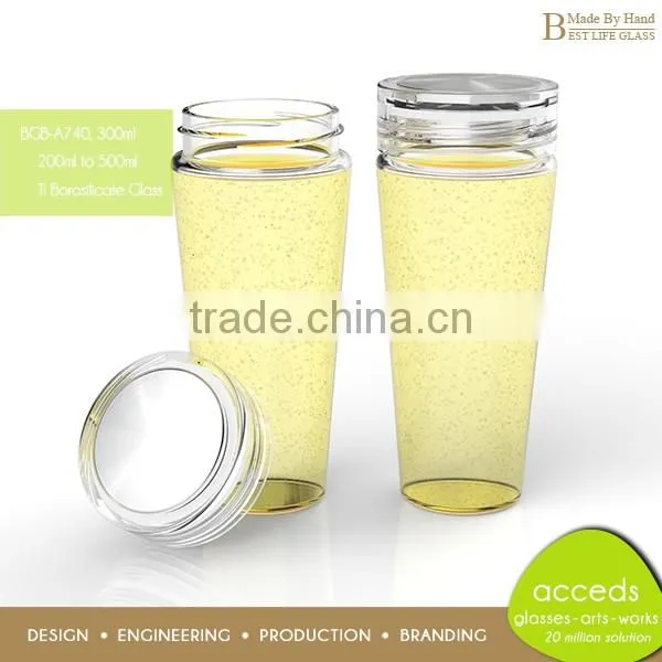 New products 2016 innovative product 280ml glass drinking bottle