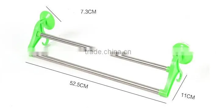 Strong chuck double poled for the bathroom white towel rack