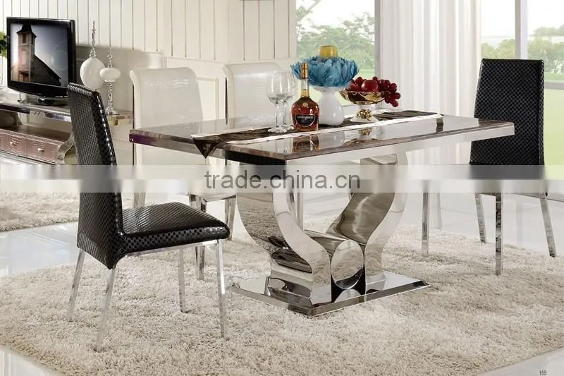 2015 Modern glass/marble dining table AH2197