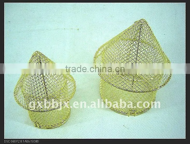 Gold wire decorative mushroom house crafts&baskets