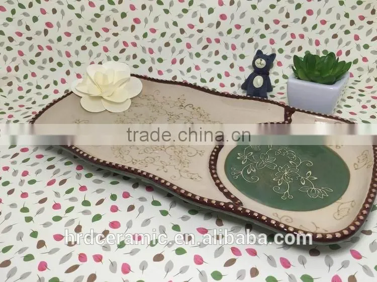Daily use hand-painted stocked porcelain dinner plates High quality porcelain plate