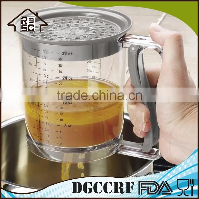 Reliable Company Grease Gravy Separator Plastic, fat Gravy Separator 4 cup, oil Gravy Separator Kitchen
