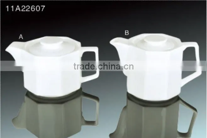 Fine bone china large white ceramic coffee and tea pot