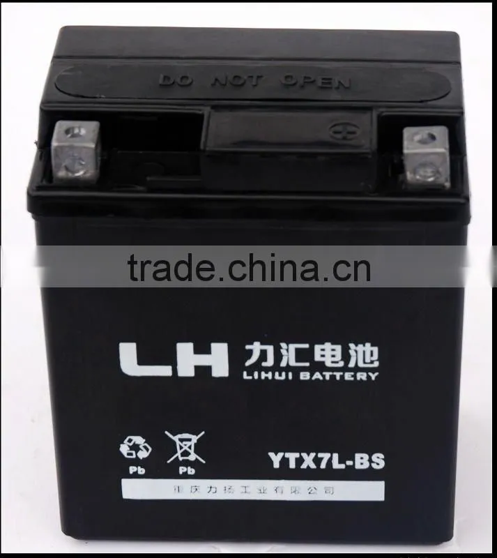 Electric Scooter/Motorcycle Battery YB6L-B high performance dry-charged storage battery