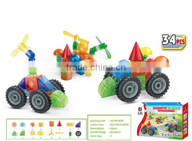 educational building magnetic block stick